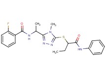 N-[1-(5-{[1-(anilinocarbonyl)propyl]thio}-4-methyl-4H-1,2,4-triazol-3-yl)ethyl]-2-fluorobenzamide