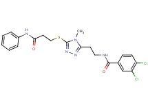 N-(2-{5-[(3-anilino-3-oxopropyl)thio]-4-methyl-4H-1,2,4-triazol-3-yl}ethyl)-3,4-dichlorobenzamide