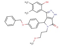 4-[4-(benzyloxy)phenyl]-3-(2-hydroxy-4,5-dimethylphenyl)-5-(3-methoxypropyl)-4,5-dihydropyrrolo[3,4-c]pyrazol-6(1H)-one