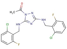 1-acetyl-N,N'-bis(2-chloro-6-fluorobenzyl)-1H-1,2,4-triazole-3,5-diamine