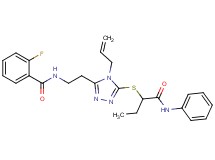 N-[2-(4-allyl-5-{[1-(anilinocarbonyl)propyl]thio}-4H-1,2,4-triazol-3-yl)ethyl]-2-fluorobenzamide