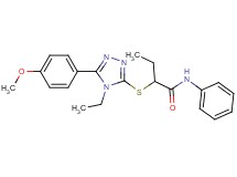2-{[4-ethyl-5-(4-methoxyphenyl)-4H-1,2,4-triazol-3-yl]thio}-N-phenylbutanamide