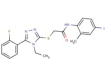 2-{[4-ethyl-5-(2-fluorophenyl)-4H-1,2,4-triazol-3-yl]thio}-N-(4-iodo-2-methylphenyl)acetamide