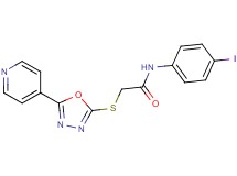 N-(4-iodophenyl)-2-{[5-(4-pyridinyl)-1,3,4-oxadiazol-2-yl]thio}acetamide