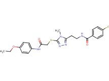 N-{2-[5-({2-[(4-ethoxyphenyl)amino]-2-oxoethyl}thio)-4-methyl-4H-1,2,4-triazol-3-yl]ethyl}-4-fluorobenzamide