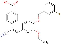 4-(1-cyano-2-{3-ethoxy-4-[(3-fluorobenzyl)oxy]phenyl}vinyl)benzoic acid