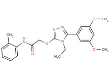 2-{[5-(3,5-dimethoxyphenyl)-4-ethyl-4H-1,2,4-triazol-3-yl]thio}-N-(2-methylphenyl)acetamide