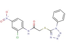 N-(2-chloro-4-nitrophenyl)-2-[(1-phenyl-1H-tetrazol-5-yl)thio]acetamide