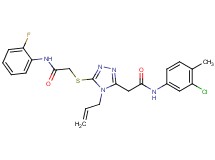 2-[(4-allyl-5-{2-[(3-chloro-4-methylphenyl)amino]-2-oxoethyl}-4H-1,2,4-triazol-3-yl)thio]-N-(2-fluorophenyl)acetamide