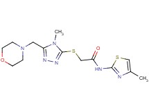 2-{[4-methyl-5-(4-morpholinylmethyl)-4H-1,2,4-triazol-3-yl]thio}-N-(4-methyl-1,3-thiazol-2-yl)acetamide