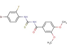 N-{[(4-bromo-2-fluorophenyl)amino]carbonothioyl}-3,4-dimethoxybenzamide