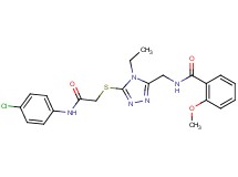 N-{[5-({2-[(4-chlorophenyl)amino]-2-oxoethyl}thio)-4-ethyl-4H-1,2,4-triazol-3-yl]methyl}-2-methoxybenzamide