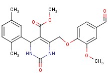 methyl 4-(2,5-dimethylphenyl)-6-[(4-formyl-2-methoxyphenoxy)methyl]-2-oxo-1,2,3,4-tetrahydro-5-pyrimidinecarboxylate