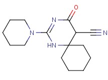 4-oxo-2-(1-piperidinyl)-1,3-diazaspiro[5.5]undec-2-ene-5-carbonitrile