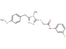 N-(3-fluorophenyl)-2-{[5-(4-methoxybenzyl)-4-methyl-4H-1,2,4-triazol-3-yl]thio}acetamide