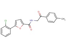 5-(2-chlorophenyl)-N-[2-(4-methylphenyl)-2-oxoethyl]-2-furamide