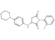 1-(2-fluorophenyl)-3-{[4-(1-piperidinyl)phenyl]amino}-2,5-pyrrolidinedione