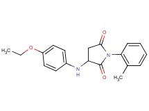 3-[(4-ethoxyphenyl)amino]-1-(2-methylphenyl)-2,5-pyrrolidinedione acetate