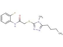 2-[(5-butyl-4-methyl-4H-1,2,4-triazol-3-yl)thio]-N-(2-fluorophenyl)acetamide