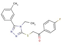 2-{[4-ethyl-5-(3-methylphenyl)-4H-1,2,4-triazol-3-yl]thio}-1-(4-fluorophenyl)ethanone