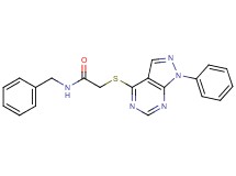N-benzyl-2-[(1-phenyl-1H-pyrazolo[3,4-d]pyrimidin-4-yl)thio]acetamide