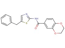 N-(5-benzyl-1,3-thiazol-2-yl)-2,3-dihydro-1,4-benzodioxine-6-carboxamide