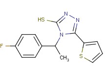 4-[1-(4-fluorophenyl)ethyl]-5-(2-thienyl)-4H-1,2,4-triazole-3-thiol