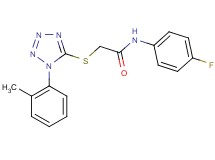 N-(4-fluorophenyl)-2-{[1-(2-methylphenyl)-1H-tetrazol-5-yl]thio}acetamide