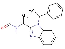 {1-[1-(1-phenylethyl)-1H-benzimidazol-2-yl]ethyl}formamide