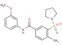 N-(3-methoxyphenyl)-4-methyl-3-(1-pyrrolidinylsulfonyl)benzamide