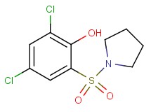2,4-dichloro-6-(1-pyrrolidinylsulfonyl)phenol
