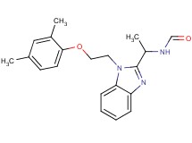 (1-{1-[2-(2,4-dimethylphenoxy)ethyl]-1H-benzimidazol-2-yl}ethyl)formamide