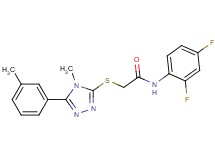 N-(2,4-difluorophenyl)-2-{[4-methyl-5-(3-methylphenyl)-4H-1,2,4-triazol-3-yl]thio}acetamide