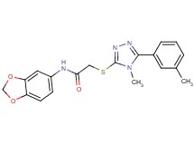 N-1,3-benzodioxol-5-yl-2-{[4-methyl-5-(3-methylphenyl)-4H-1,2,4-triazol-3-yl]thio}acetamide