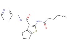 2-(pentanoylamino)-N-(3-pyridinylmethyl)-5,6-dihydro-4H-cyclopenta[b]thiophene-3-carboxamide