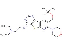 N'-[2,2-dimethyl-5-(4-morpholinyl)-1,4-dihydro-2H-pyrano[4'',3'':4',5']pyrido[3',2':4,5]thieno[3,2-d]pyrimidin-8-yl]-N,N-diethyl-1,2-ethanediamine
