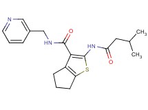 2-[(3-methylbutanoyl)amino]-N-(3-pyridinylmethyl)-5,6-dihydro-4H-cyclopenta[b]thiophene-3-carboxamide