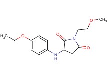 3-[(4-ethoxyphenyl)amino]-1-(2-methoxyethyl)-2,5-pyrrolidinedione acetate