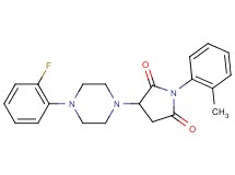 3-[4-(2-fluorophenyl)-1-piperazinyl]-1-(2-methylphenyl)-2,5-pyrrolidinedione