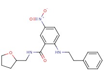 5-nitro-2-[(2-phenylethyl)amino]-N-(tetrahydro-2-furanylmethyl)benzamide
