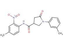 N-(4-methyl-2-nitrophenyl)-1-(3-methylphenyl)-5-oxo-3-pyrrolidinecarboxamide
