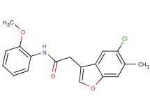 2-(5-chloro-6-methyl-1-benzofuran-3-yl)-N-(2-methoxyphenyl)acetamide