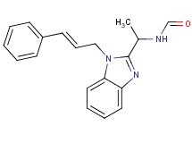 {1-[1-(3-phenyl-2-propen-1-yl)-1H-benzimidazol-2-yl]ethyl}formamide