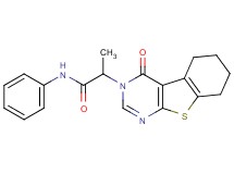 2-(4-oxo-5,6,7,8-tetrahydro[1]benzothieno[2,3-d]pyrimidin-3(4H)-yl)-N-phenylpropanamide