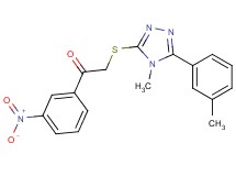 2-{[4-methyl-5-(3-methylphenyl)-4H-1,2,4-triazol-3-yl]thio}-1-(3-nitrophenyl)ethanone