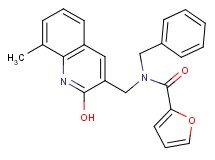 N-benzyl-N-[(2-hydroxy-8-methyl-3-quinolinyl)methyl]-2-furamide