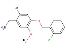 {2-bromo-4-[(2-chlorobenzyl)oxy]-5-methoxybenzyl}amine hydrochloride