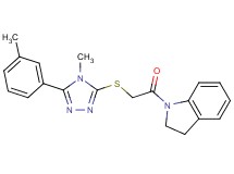 1-({[4-methyl-5-(3-methylphenyl)-4H-1,2,4-triazol-3-yl]thio}acetyl)indoline