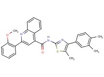 N-[4-(3,4-dimethylphenyl)-5-methyl-1,3-thiazol-2-yl]-2-(2-methoxyphenyl)-4-quinolinecarboxamide
