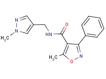 5-methyl-N-[(1-methyl-1H-pyrazol-4-yl)methyl]-3-phenyl-4-isoxazolecarboxamide